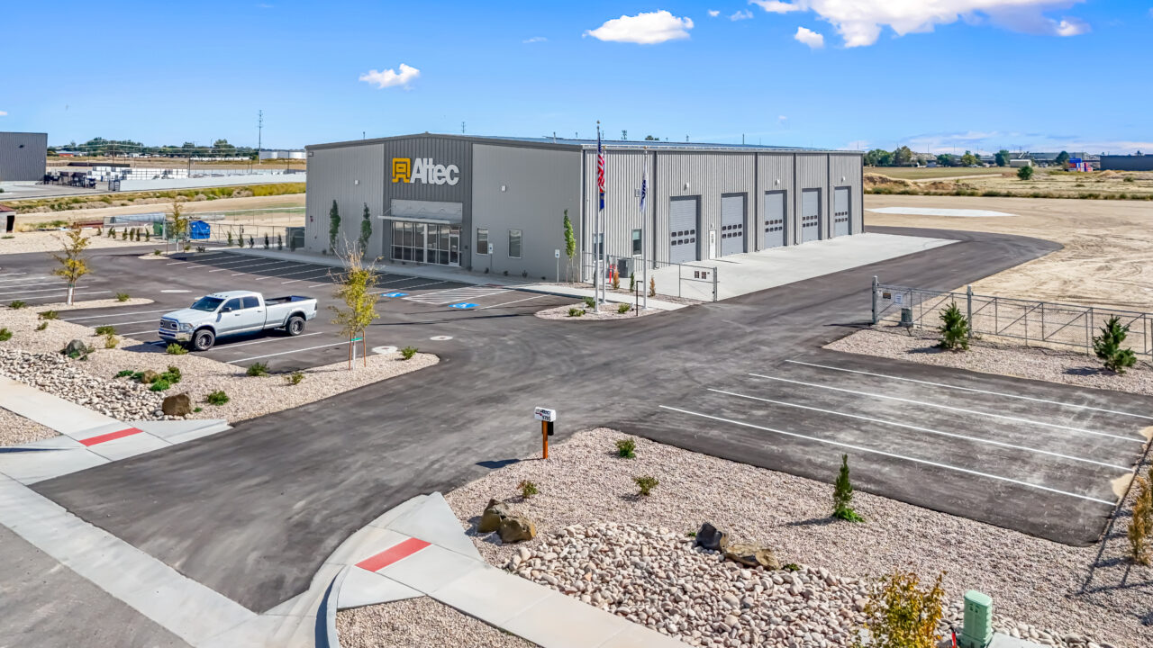 Exterior of an industrial vehicle service center in Idaho