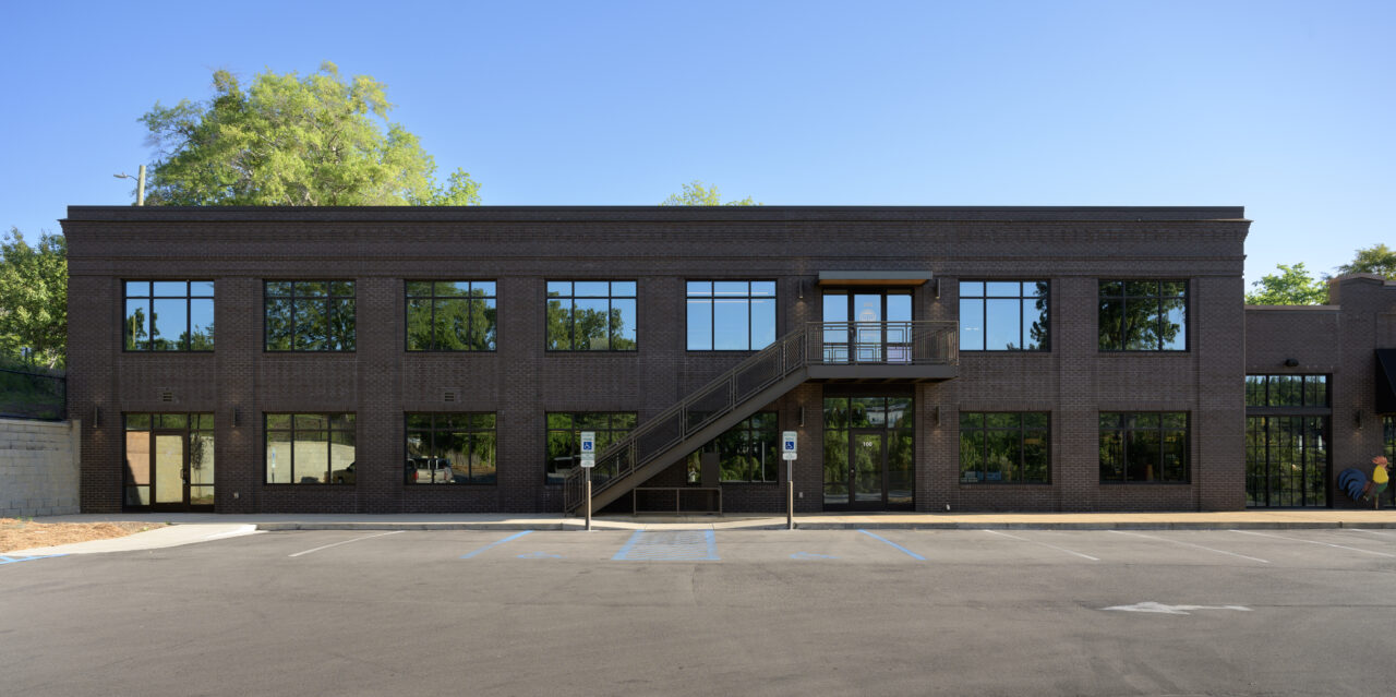 Ground-up office and restaurant construction project delivered by Stewart/Perry